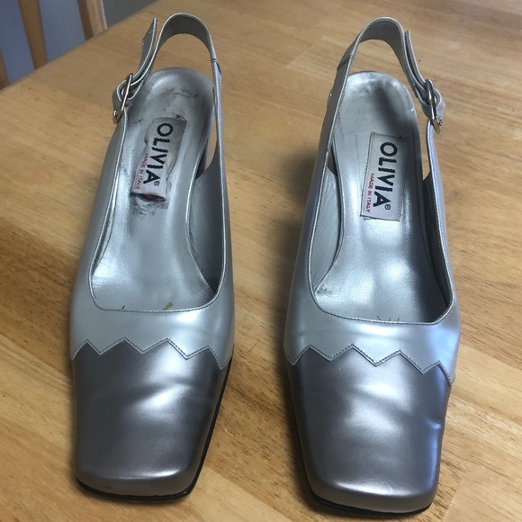 Silver Italian made High Heels - Picture 1 of 3